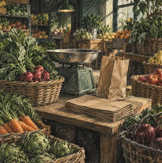 Illustration of specialty markets equipment and workspace